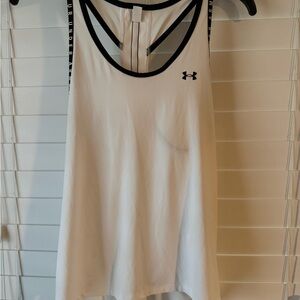 Under Armour Women's White and Black Tank Top